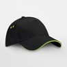 Czapka z daszkiem - mod. B15C:czarny, 100% bawełna, Lime Green, One Size